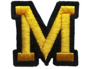 3 quot Iron On LETTER Monogram for Denim and Varsity Jackets Custom Embroidered PATCHES for Bridesmaid Bridal Party Robes