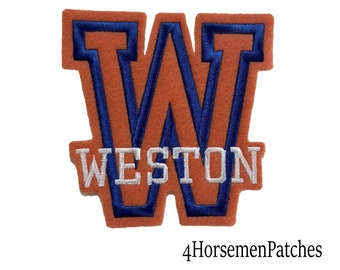 1.5"-9.5" Custom Embroidered Iron On Letter NAME PATCHES