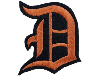 Custom Old English Letter Patch: Iron-On Embroidered Felt Applique