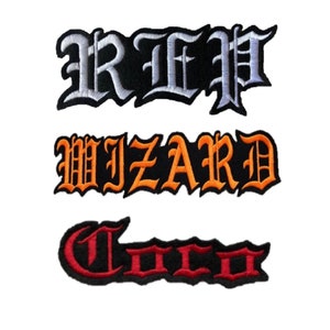 Iron On Custom Name Patches For Jackets - 4&quot; - 17&quot;