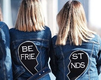 best friend matching jean jackets