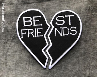 5" x 3" Best Friends BFF Iron On Custom Patch Valentines Day