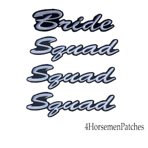 Embroidered BRIDE SQUAD Iron-On Patches: Custom Wedding Party Gifts