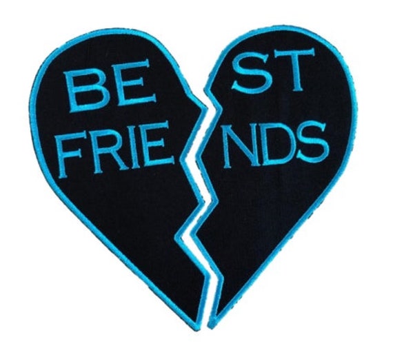 7.5 Best Friend Custom Back Patches for Jean Denim Jackets Iron on BFF  Broken Heart Embroidery Christmas Gift 