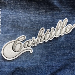 317 CUSTOM NAME PATCH Embroidered Iron on Personalized Patches for Denim Jean Bomber Jackets and Bridal Party Robes & Gifts image 4