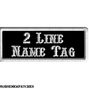 Custom Embroidered Name Patch: 2-Line Iron-On Applique