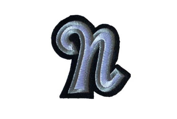 5 Iron on Letters Letter Patches for Jackets Fun Script Two Color  Embroidery Custom Patches 