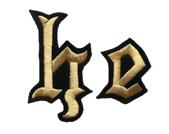 3.5" Iron on Letters * Letter Patches for Jackets * Gothic Old English