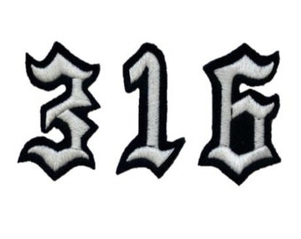 3-calowa haftowana naszywka z literami w stylu staroangielskim: monogram gotycki do prasowania