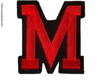 Parche termoadhesivo de letras de 5 pulgadas: colores de fieltro e hilo personalizados