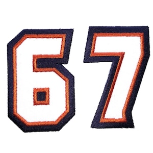 3&quot; Varsity Number Patch: Custom Iron-On Double Border