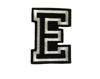 7" Iron on Letters * Letter Patches for Jackets * Varsity Outline Letterman Jacket Style Font