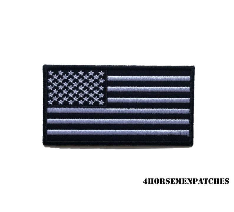 Denim 4.25 Custom AMERICAN FLAG Iron On Embroidered Patches for Army Jean /& Bomber Jackets and Jiu Jitsi Gi and Military Uniforms or Hats