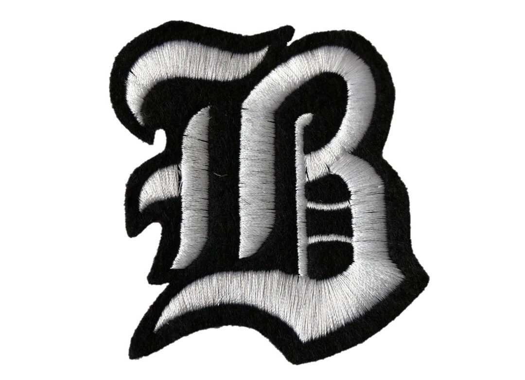 Letter Patches for Jackets , Iron on Custom Embroidered 1.5 OLD ENGLISH