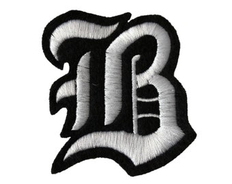 Letter Patches für Jacken, Aufnäher zum Aufbügeln Individuell bestickt 1,5 "OLD ENGLISH