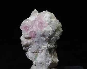 Pink & Green Tourmaline Cluster on Matrix | Thumbnail Specimen | Paprok, Kamdesh District, Nuristan, Afghanistan