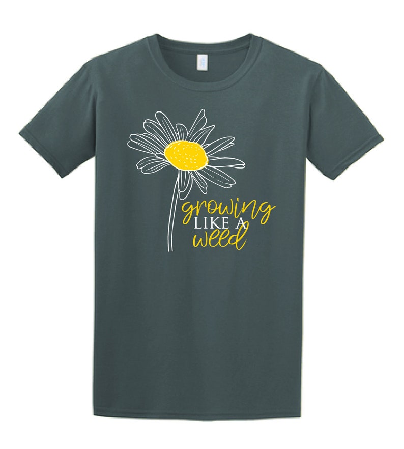 Growing Like a Weed Charcoal Youth /& Toddler Short Sleeve Graphic Gardening Tee