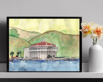 San Francisco Art, Bay Area Art, Contemporary Art, California Wall Art, Travel Art, Contemporary Art, California Avalon Catalina Casino P68
