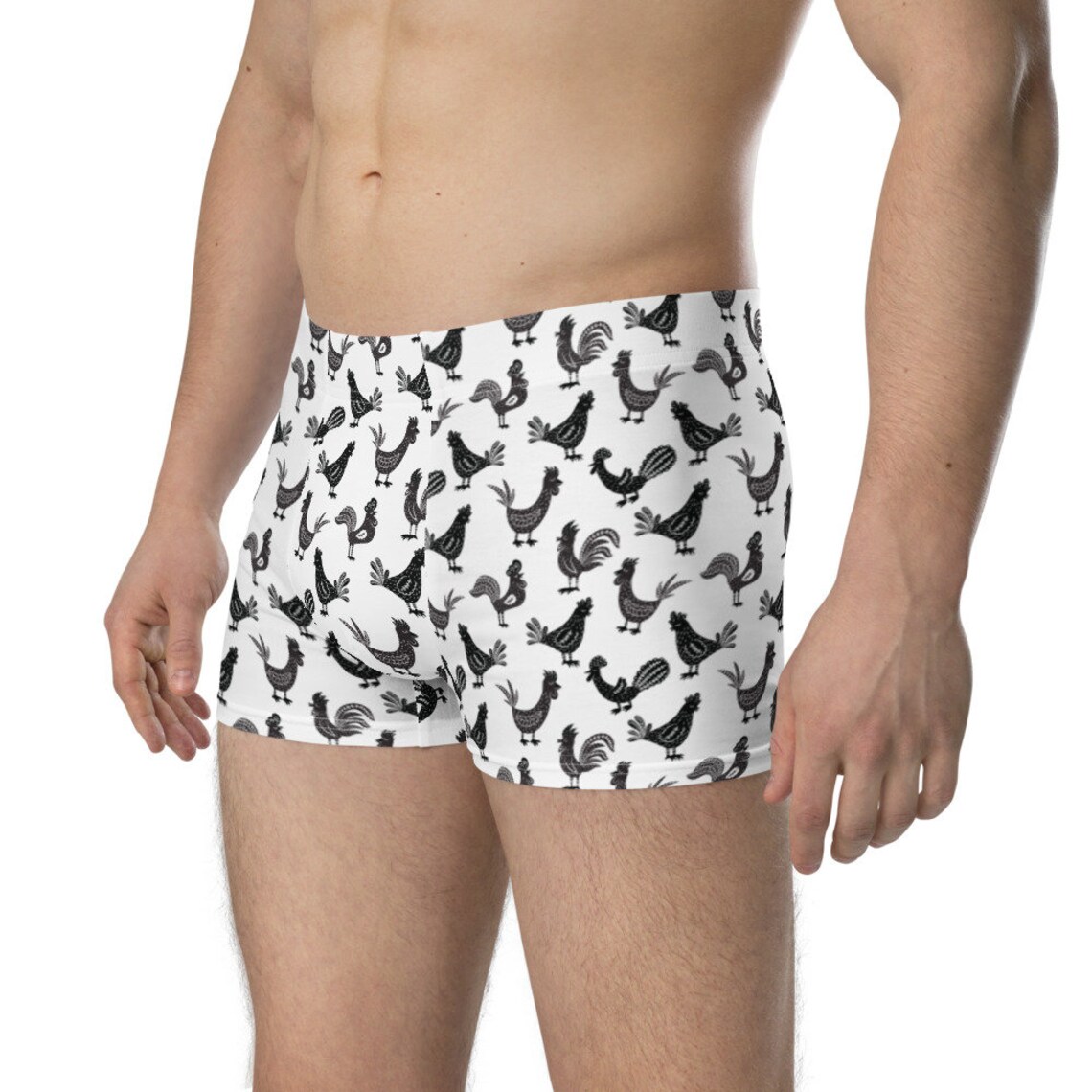 Repeating Roosters Boxer Briefs Chicken Boxers Farm Animal - Etsy Canada