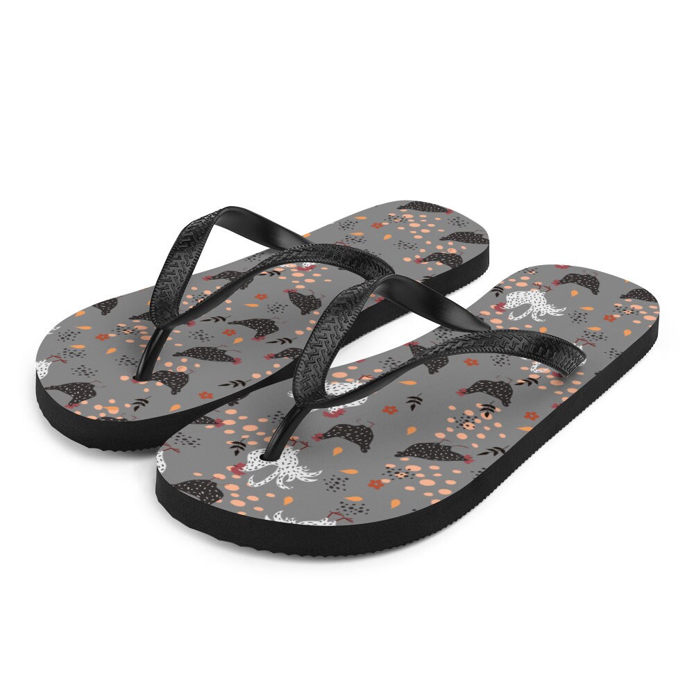 Hens & Roosters Flipflops, Chicken Flip Flops, Chicken Shoes, Chicken