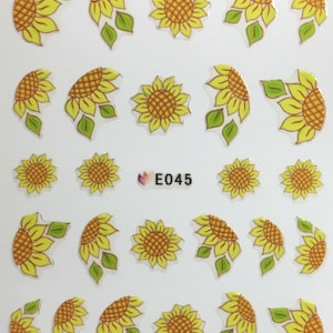 Nail Art 3D Stickers Decal Sunflowers E045
