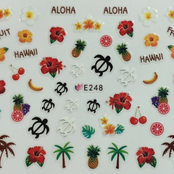 Palm Tree Nail Stickers Etsy