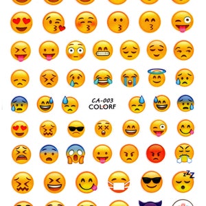 Stickers nail art 3D Smiles Smiles jaunes CA003