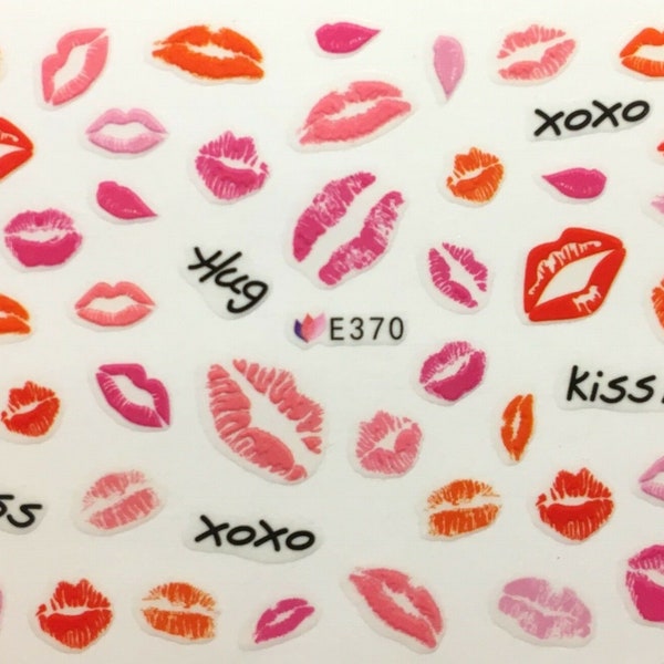 Lips Nail Stickers Etsy
