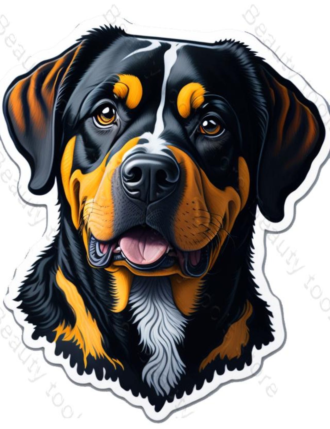 Rottweiler Cute Beautiful Sticker Grunge Vinyl Decal Car Truck - Etsy