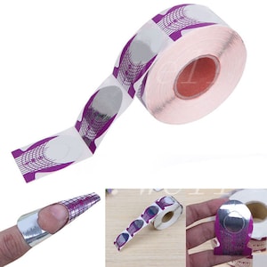 20 Nail Art Purple Guide Forms Acrylic/UV Gel Tips Extensions Manicure Stickers