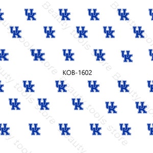 Nail art 3D decal stickers Kentucky Wildcats men&#39;s basketball team 4 mm KoB-1602