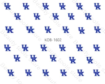 Pegatinas 3D para uñas del equipo de baloncesto masculino Kentucky Wildcats, 4 mm, KoB-1602