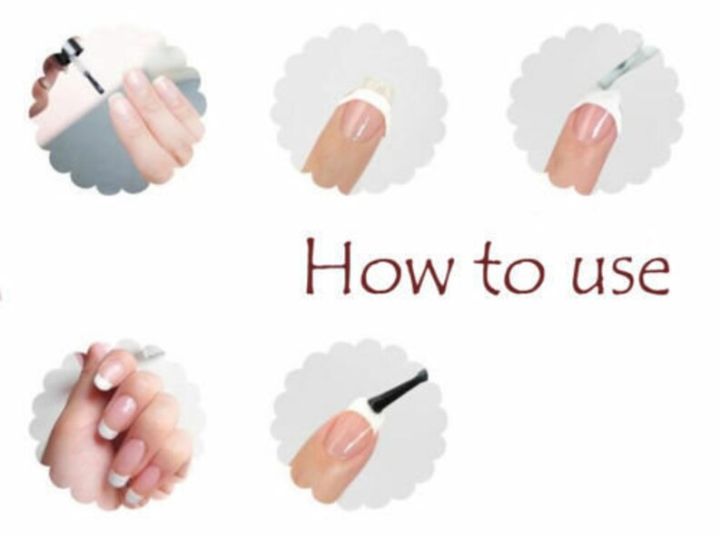 French Tip Guides Sticker Manicure Stripe Edge Nail Art Toes - Etsy