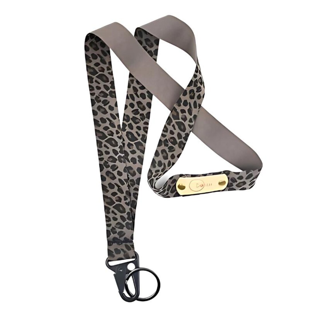 Leopard Print Lanyard: Polyester Neck Keychain Holder - Etsy