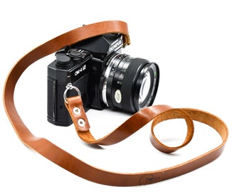 Leather Camera Strap DSLR Vintage | Handmade Custom Gift Idea for Artists Photographers | Personalized Gift Birthday Christmas