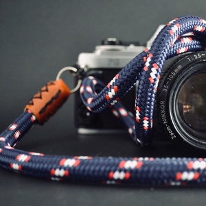 Navy Rope strap Personalized Camera Strap Rope Camera strap DSLR Camera strap