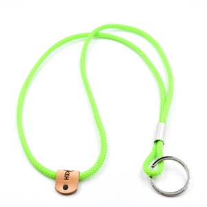 Neongrüner Seil Schlüsselanhänger, Schlüsselanhänger, Geschenk für Ihn, Geschenk für Sie