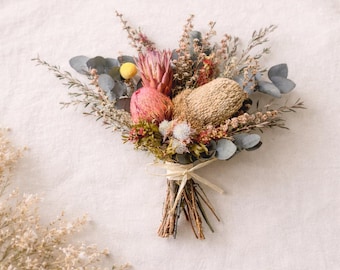 Dried Australian Native Flowers Bouquet Preserved Floral Arrangement Natural Wildflowers Weddings Australiana Home Décor Dry Gift For Her
