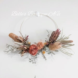 Dried Australian Native Floral Wreath Year Round Door Wreaths Rustic Home Décor Eucalyptus Preserved Flowers Everlasting Gifts Weddings Dry