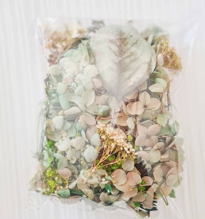 1 Box Natural Dried Hydrangea Flowers Immortal Flowers DIY Craft