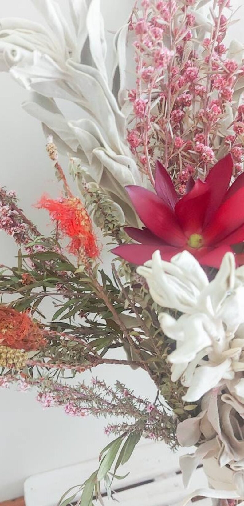 Dried Australian Native Flowers Arrangement Bouquet Bunch Pink Etsy