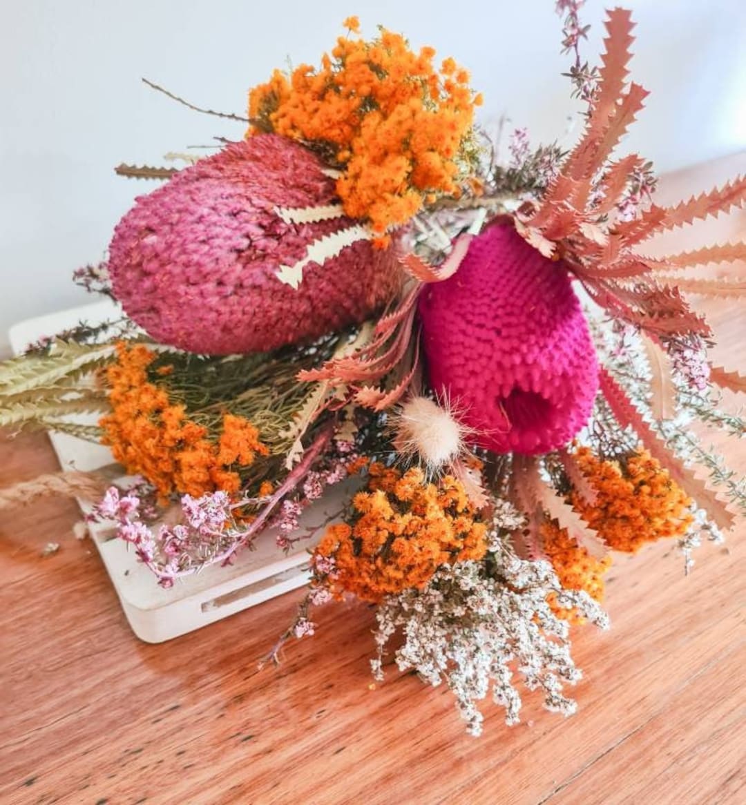 Dried Australian Native Flower Arrangement Bridal Weddings Bouquet