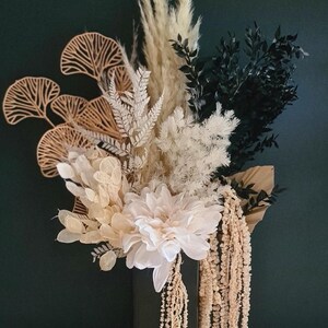 Black Gold White Preserved Flower Arrangement Monochrome Flowers Luxury Dried Florals Everlasting Mothers Day Gifts Home Décor Weddings