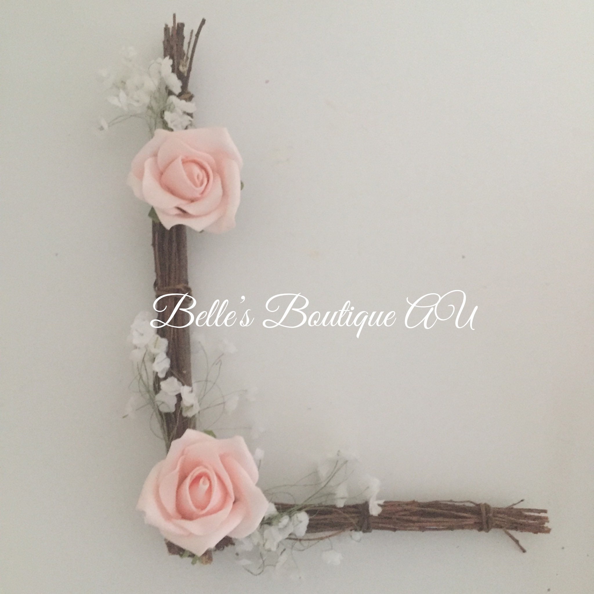 Wooden Twig Letters Woodland Nursery Decor Floral Names Initials