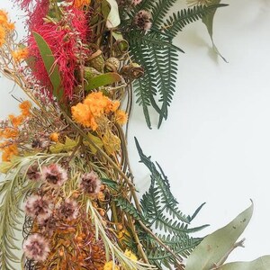 Dried Australian native floral front door wreath Christmas Holidays preserved flowers wedding Australiana home decorations rustic woodland image 10