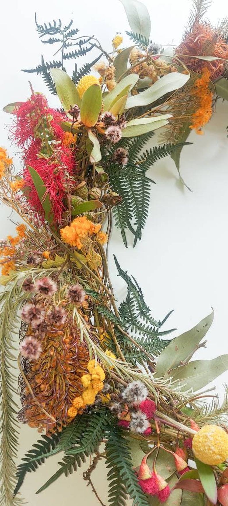 Dried Australian native floral front door wreath Christmas Holidays preserved flowers wedding Australiana home decorations rustic woodland image 10