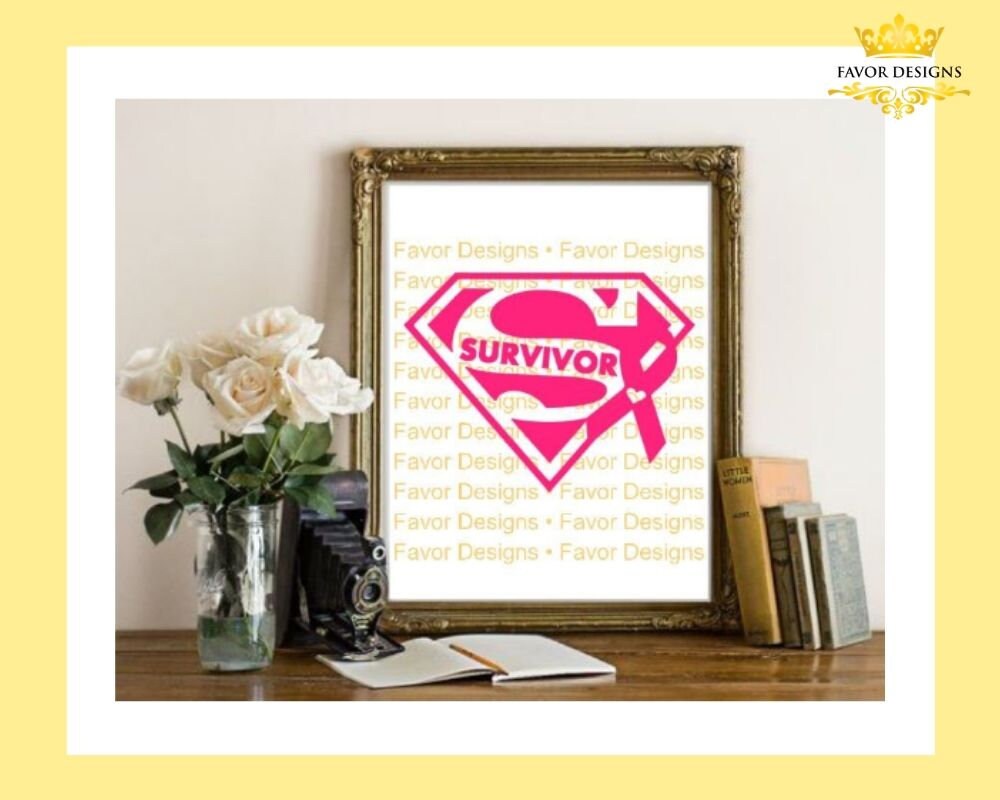 Breast Cancer Super Survivor Svg Jpeg Cut File Digital Etsy