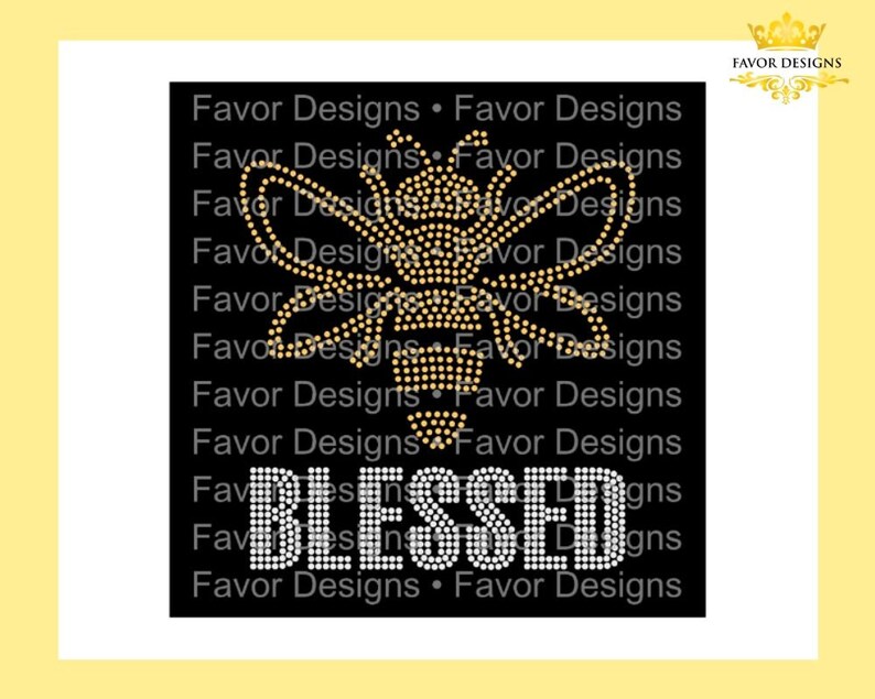 Bee gesegnet 10ss Strass SVG Strass Designs Strass Vorlage ...