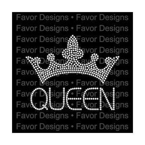 Queen's Crown Thin Font SVG,  Crown Svg, Queen SVG, Rhinestone Svg,  Rhinestone Tee, Queen Tee, Queen Tshirt, Bling, Cricut SVG File