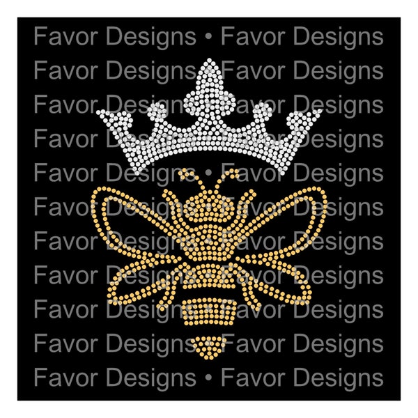 Queen Bee 10ss Rhinestone SVG, Bee Svg, Queen Svg, Rhinestone Design, Rhinestone Svg, Svg File, Birthday Tshirt, Crown Svg, Diva Svg, Svg